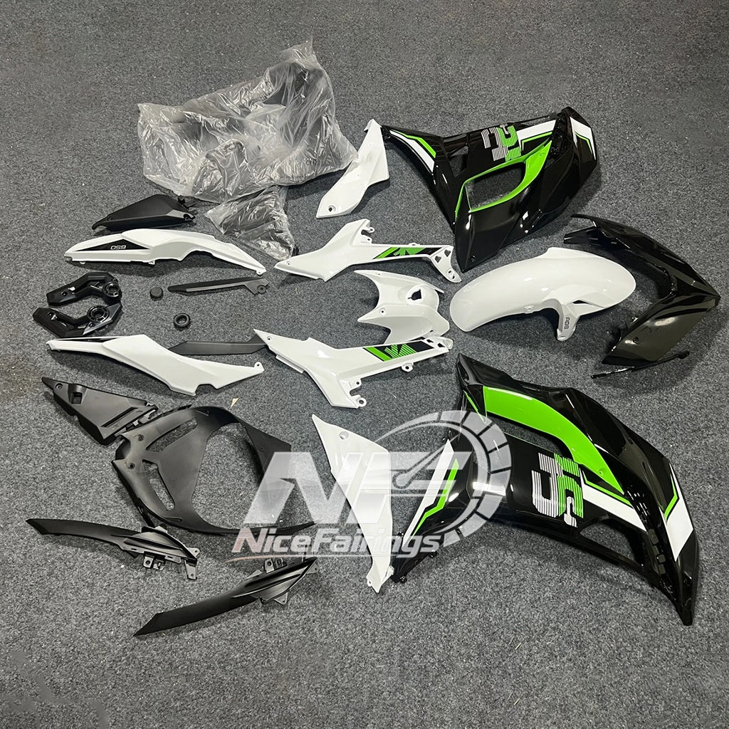 Ninja 650 ER-6F 2017-2019 Replacement Fairing Set lime green | NiceFairings - side angle image