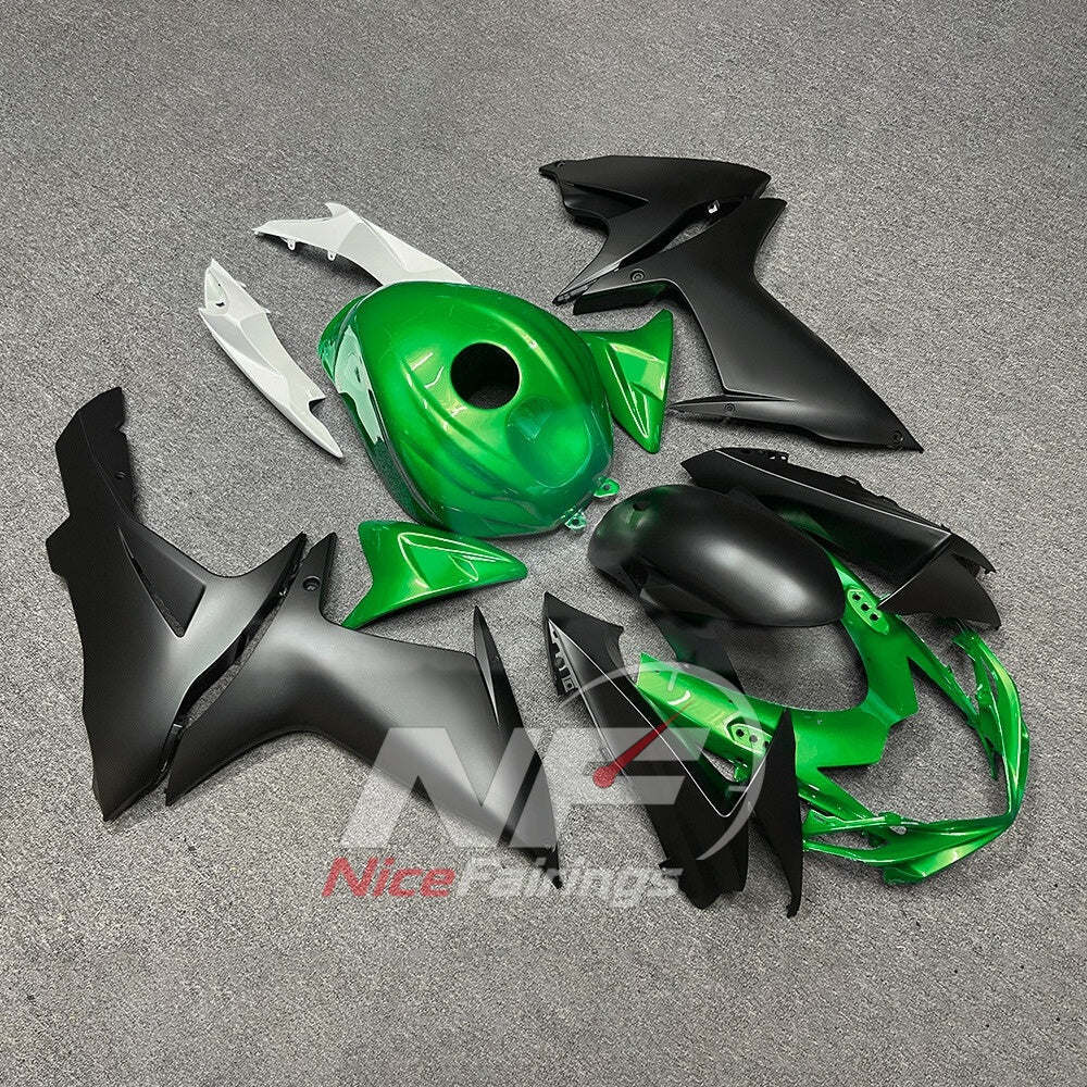 For Suzuki GSXR600 GSXR750 K11 2011-2016 Painted ABS Fairings Black White Complete Bodywork | NiceFairings - side angle image