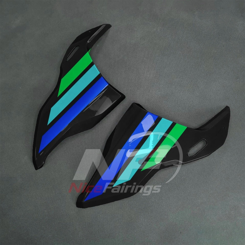 For BMW S1000RR 2025-2026 Green Black Custom Fairings with ABS Sportbike Plastics and Full Body Kit | NiceFairings - side angle image