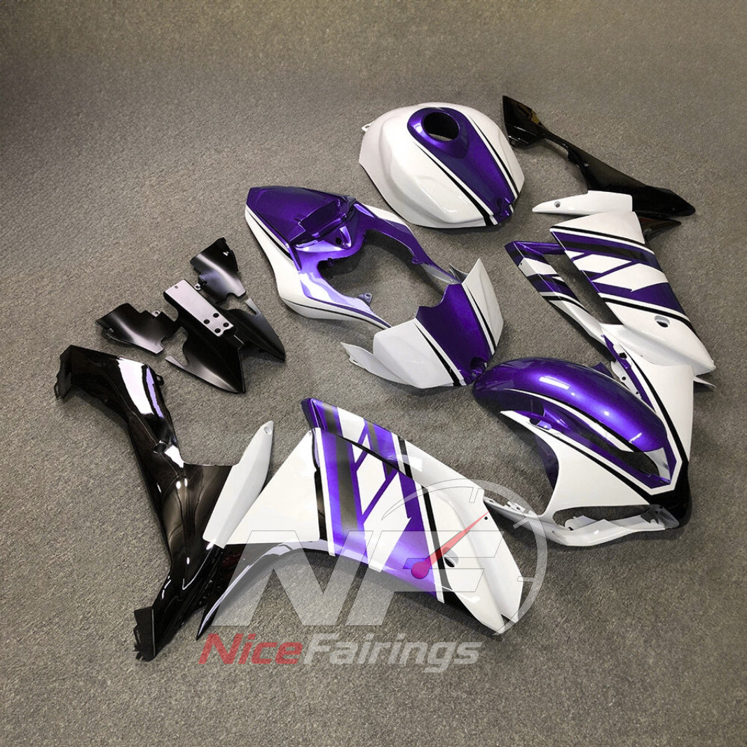 Precision-Fit ABS Fairing Kit Compatible with YAMAHA YZF-R1 RN19 2007-2008 - Purple Graphic | NiceFairings - side angle image