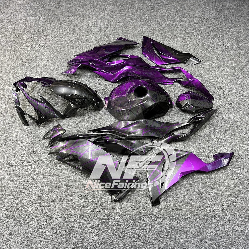 For Kawasaki ZX-6R 636 2019-2023 Replacement Fairing Set Matte Black Special Edition | NiceFairings - side angle image