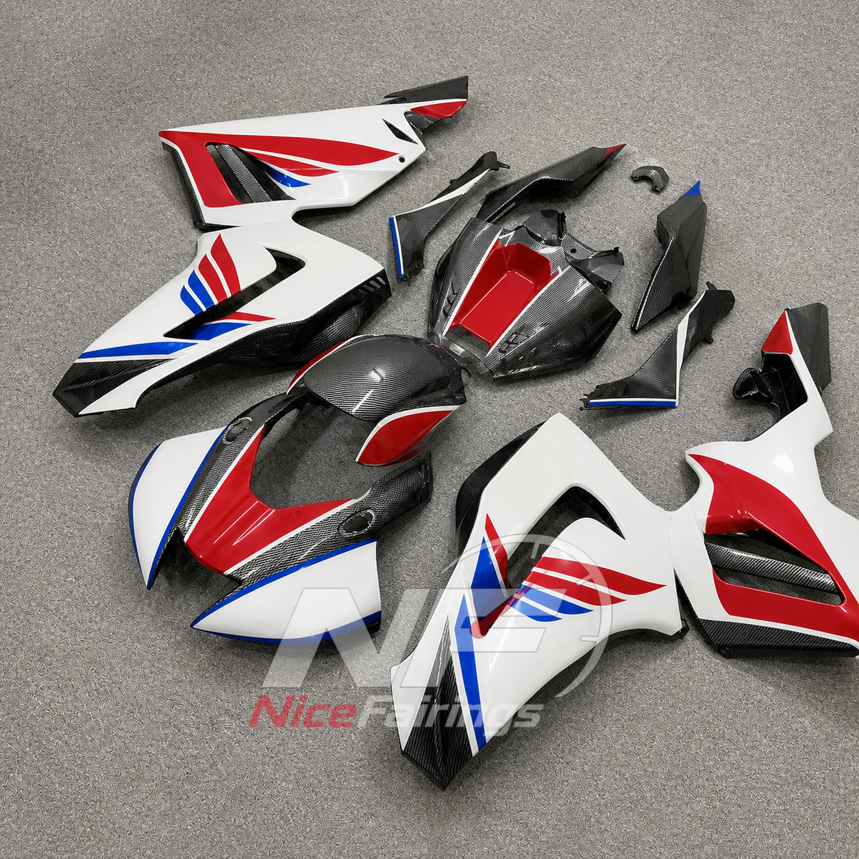 White Red Black Blue ABS fairing kit for Honda CBR1000RR-R 2020-2023, design A03-P03 - image 3