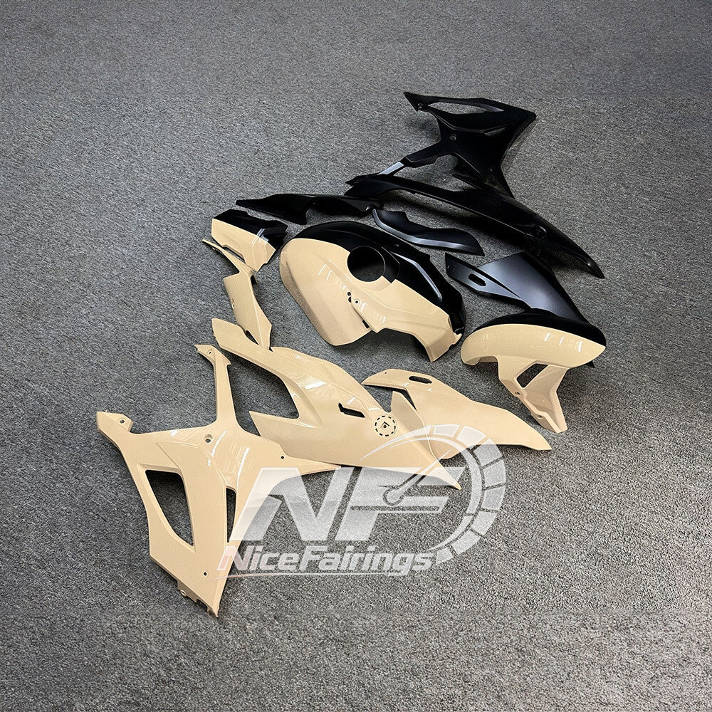 For BMW S1000RR 2019-2022 White Red Motorcycle Fairing Kit, Aftermarket ABS Body Panels | NiceFairings - side angle image