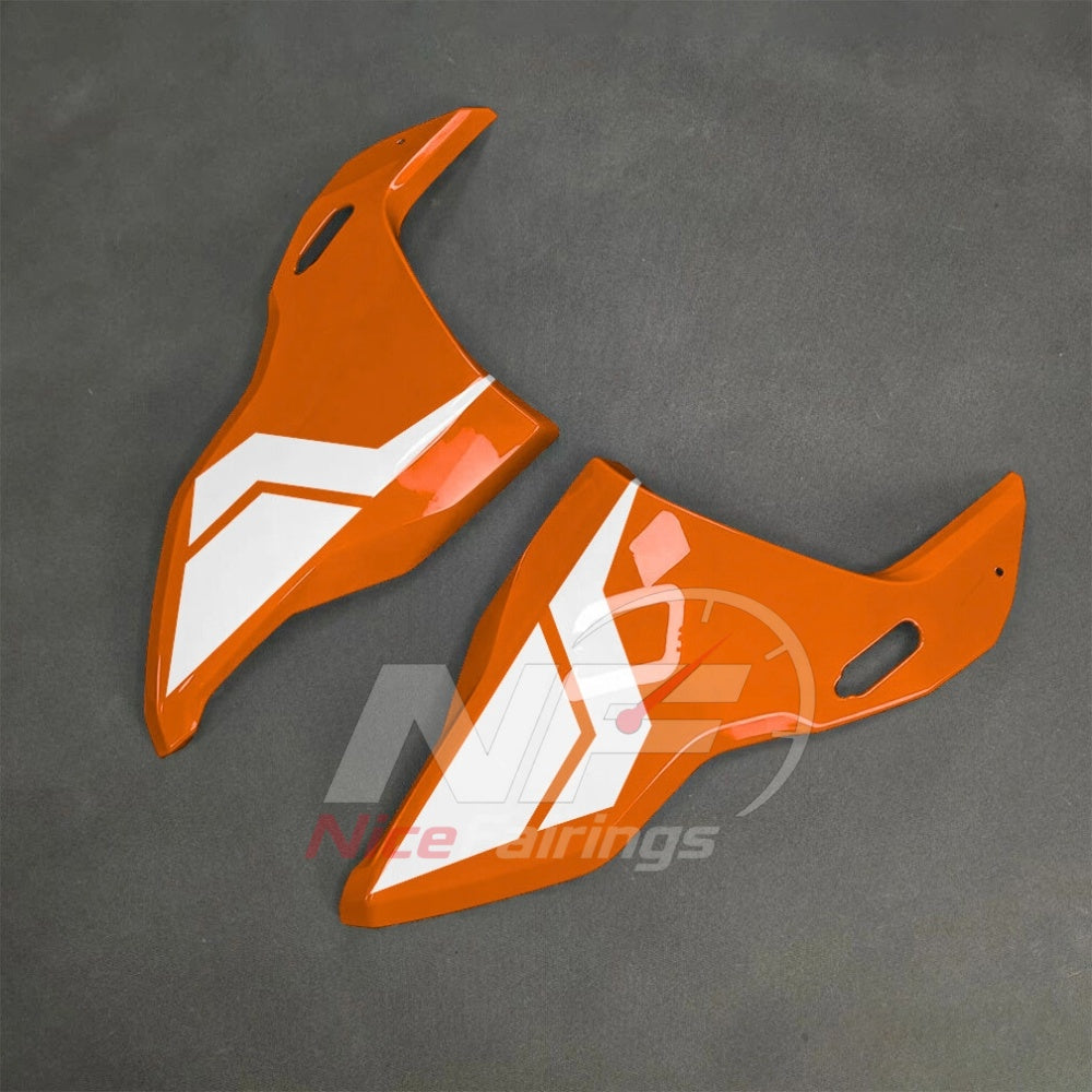 For BMW S1000RR 2025-2026 Orange Black ABS Body Kit with Street and Track Fairing Panels | NiceFairings - side angle image