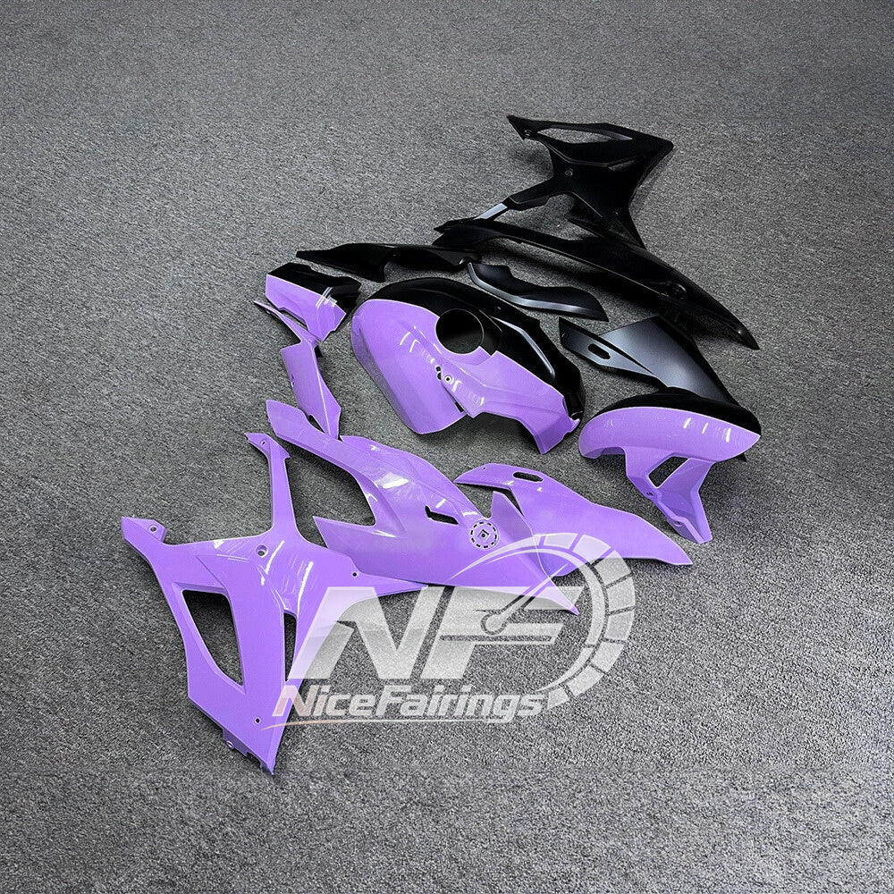 For BMW S1000RR 2019-2022 Blue Silver Sportbike Fairings, Custom ABS Bodywork And Replacement Plastics | NiceFairings - side angle image
