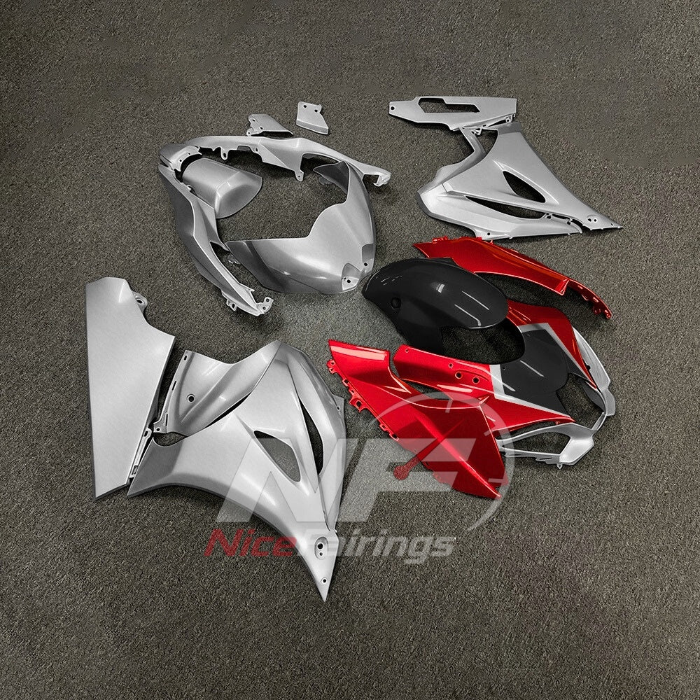 For Suzuki GSX-R1000 K17 2017 2018-2026 Custom Fairings Red Black ABS Sportbike Plastics | NiceFairings - side angle image