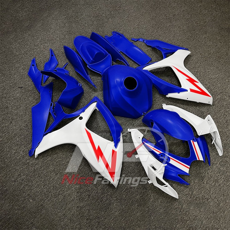 For Suzuki GSXR600 GSXR750 K6 2006-2007 Painted ABS Fairings Blue Complete Bodywork | NiceFairings - side angle image