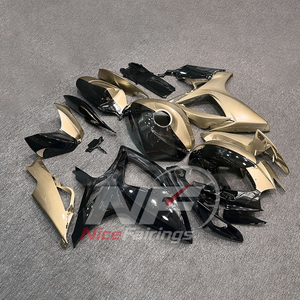 For Suzuki GSX-R600 GSX-R750 K6 2006-2007 Custom Fairings Gray ABS Sportbike Plastics | NiceFairings - side angle image