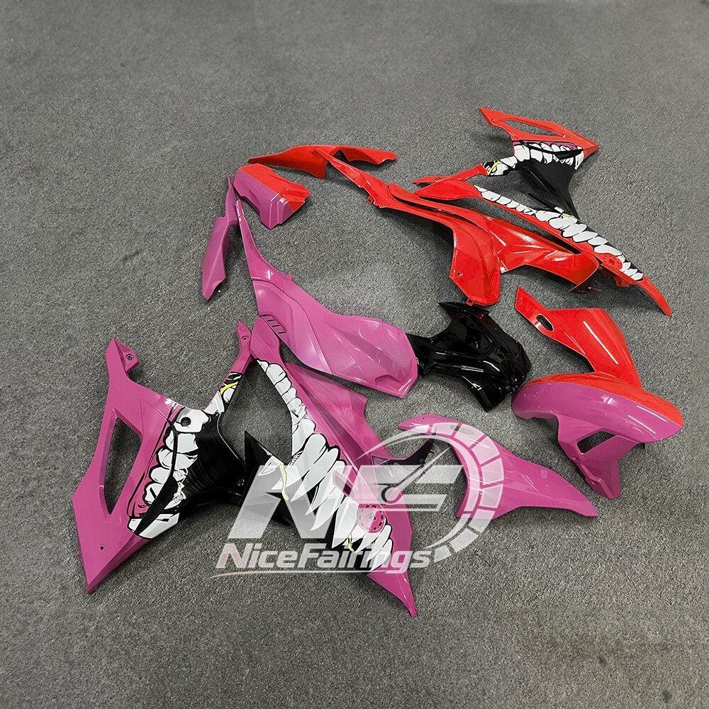 For BMW S1000RR 2019-2022 Custom Graphics Full Fairing Kit, Painted ABS Motorcycle Plastics | NiceFairings - side angle image