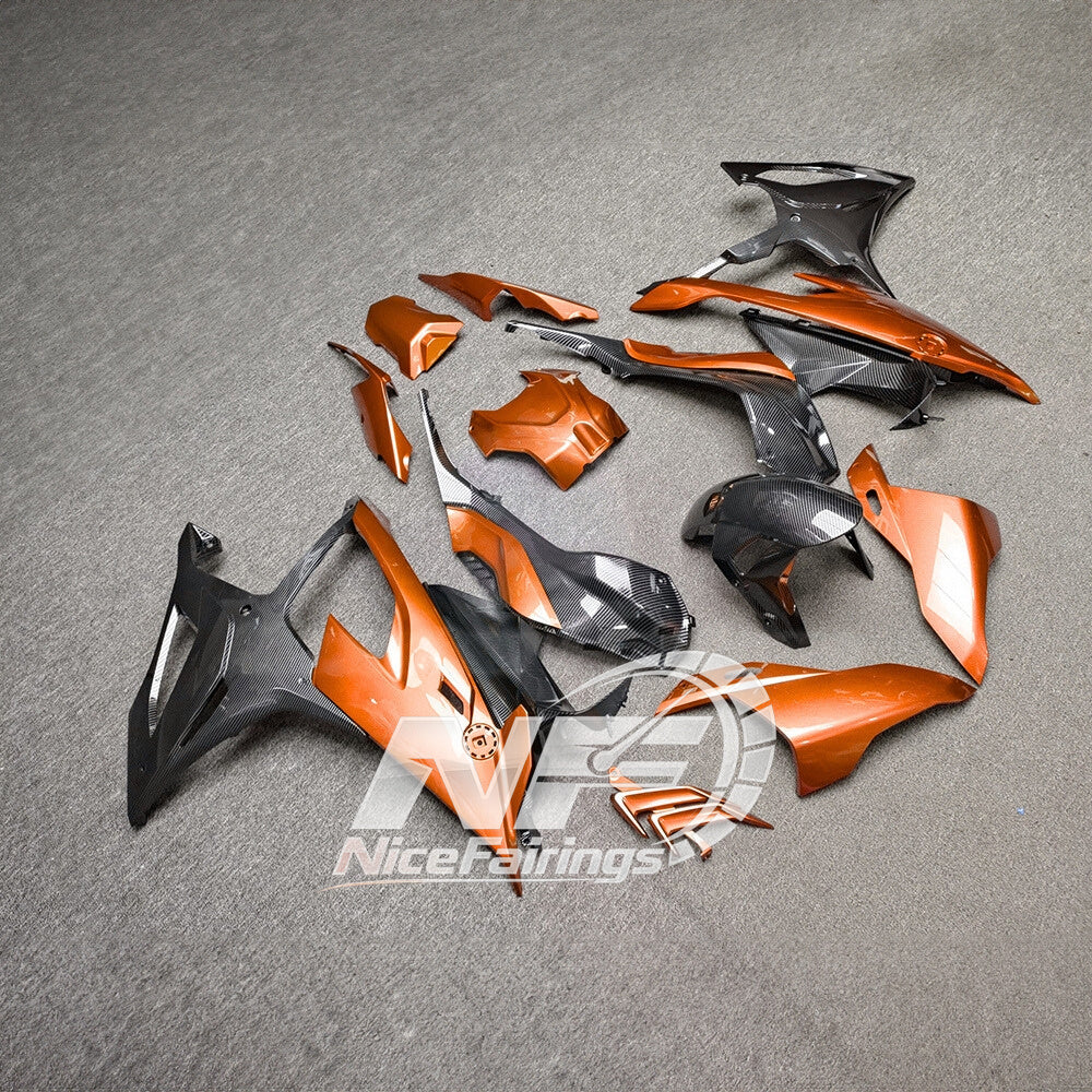 For BMW S1000RR 2019-2022 Racing Blue Tank Cover ABS Fairing Kit, Custom Painted Motorcycle Bodywork | NiceFairings - side angle image