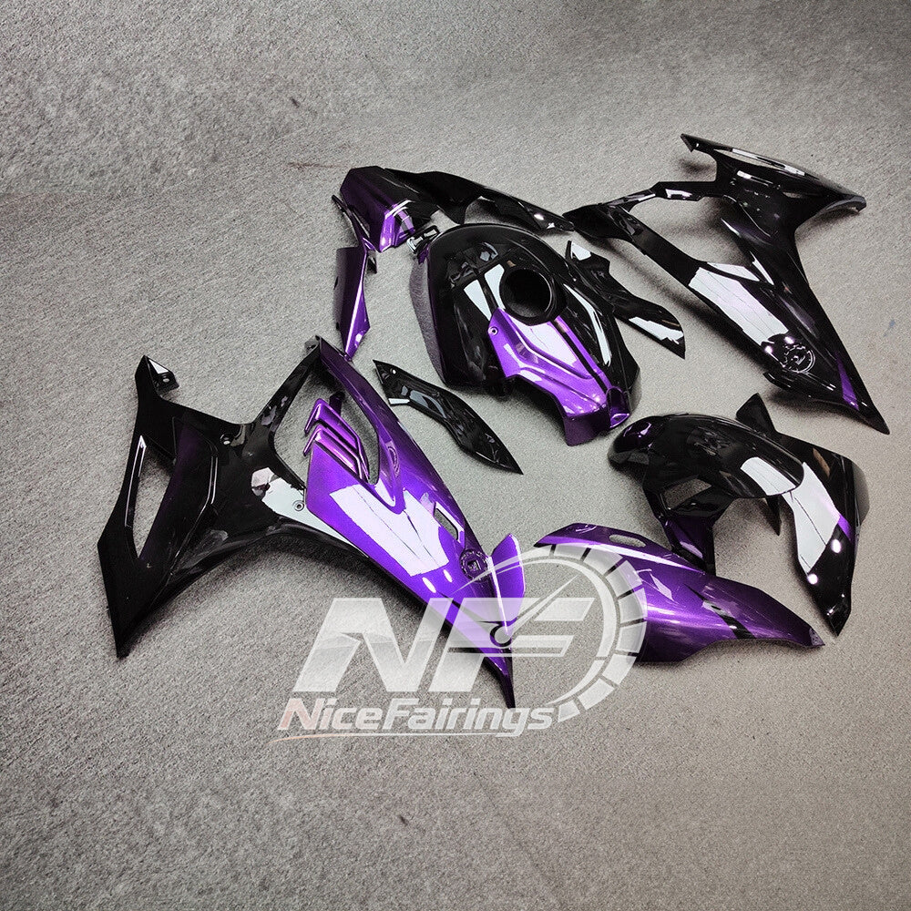 For BMW S1000RR 2019-2022 Pearl White Custom Fairings, ABS Replacement Plastics Full Body Kit | NiceFairings - side angle image