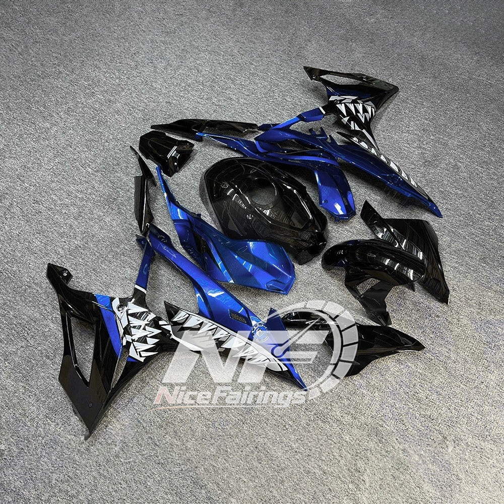 For BMW S1000RR 2019-2022 Lime Yellow Premium Edition Full Fairing Kit, Painted ABS Motorcycle Plastics | NiceFairings - side angle image