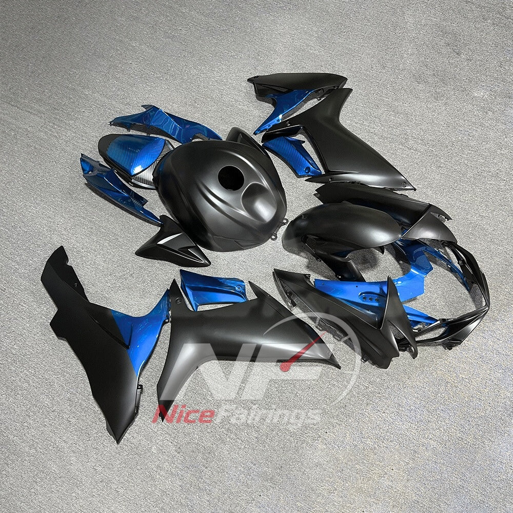 For Suzuki GSXR600 GSXR750 K11 2011-2016 Painted ABS Fairings White Black Complete Bodywork | NiceFairings - side angle image