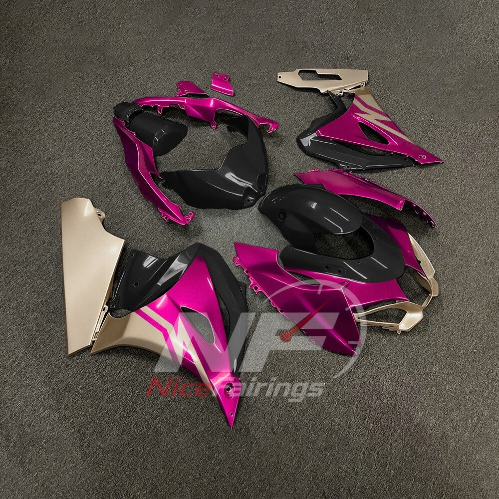 For Suzuki GSX-R1000 K17 2017-2026 Custom Fairings Pink Black ABS Sportbike Plastics | NiceFairings - side angle image