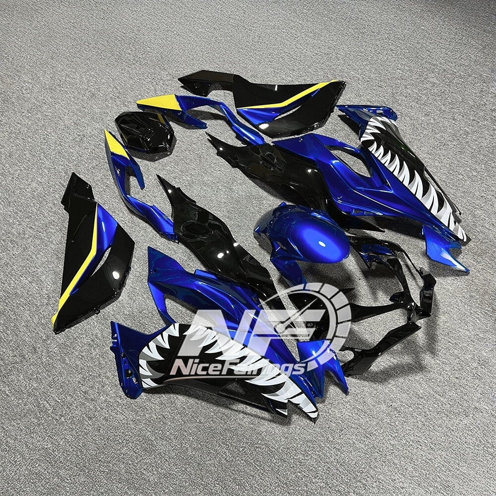 Ninja ZX6R 636 2019-2023 Sportbike Plastics Custom Graphics Tank Cover | NiceFairings - side angle image