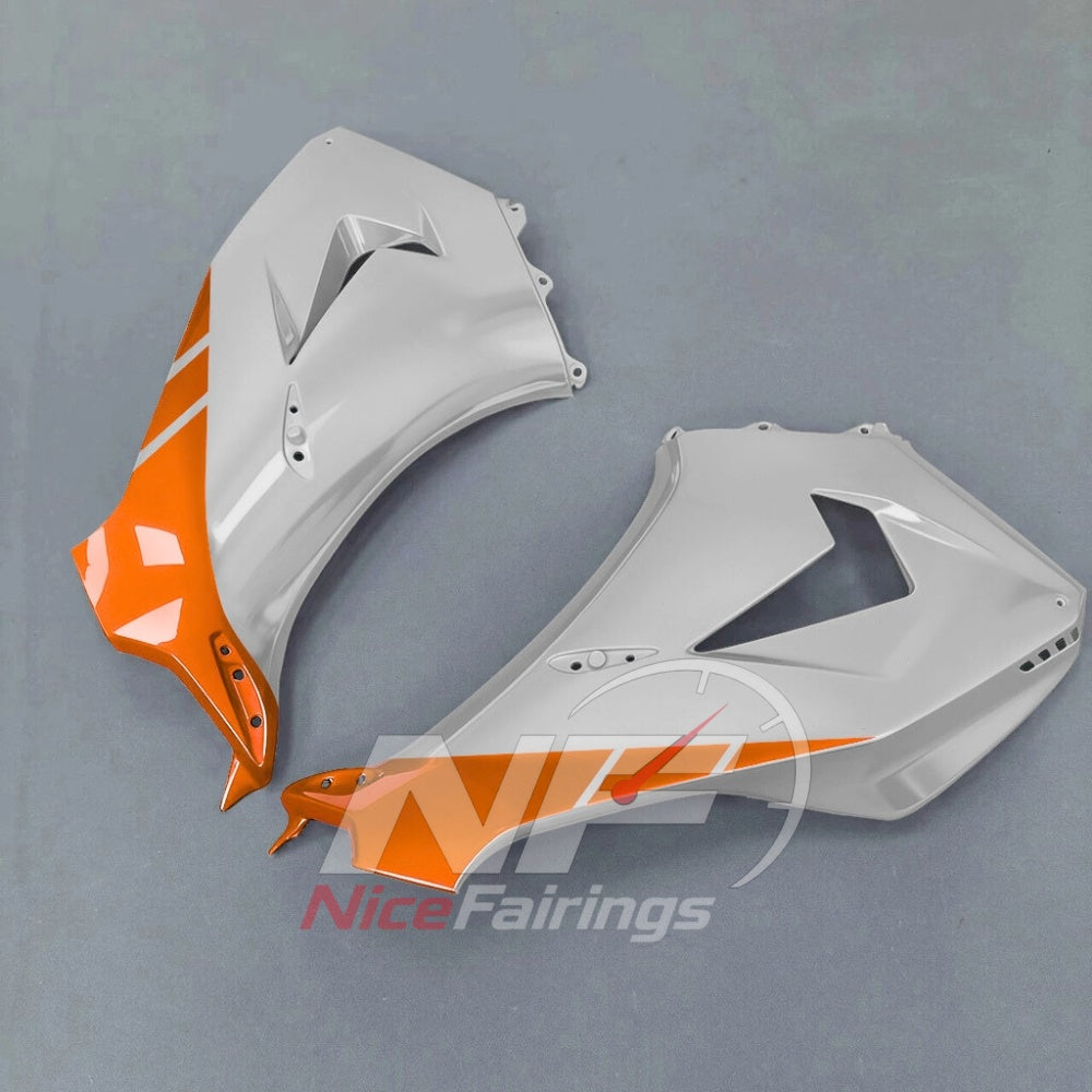 For Honda CBR1000RR-R 2024-2026 Orange Black ABS Body Kit with Street and Track Fairing Panels | NiceFairings - side angle image