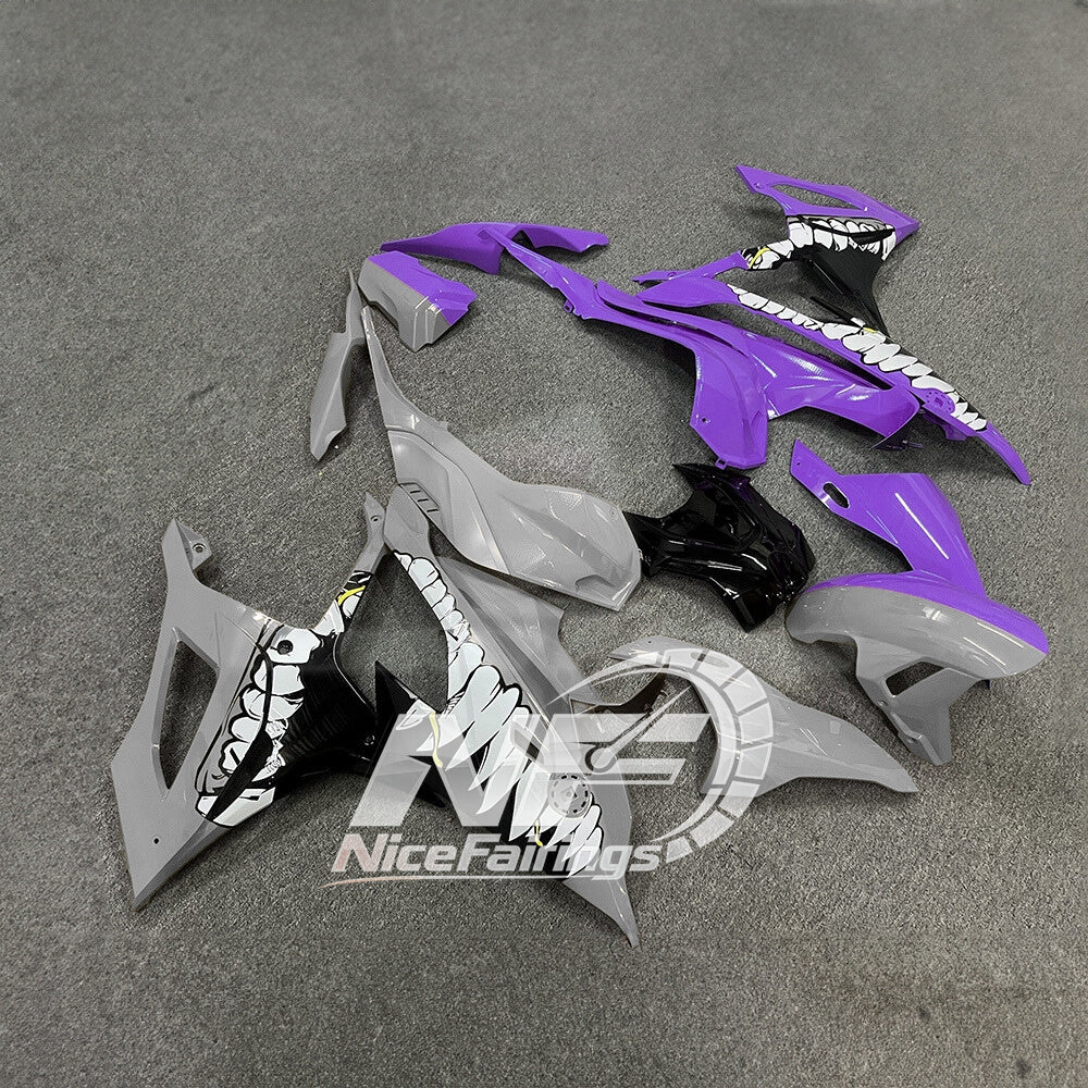 For BMW S1000RR 2019-2022 Lime Yellow Full Fairing Kit, Painted ABS Motorcycle Plastics | NiceFairings - side angle image