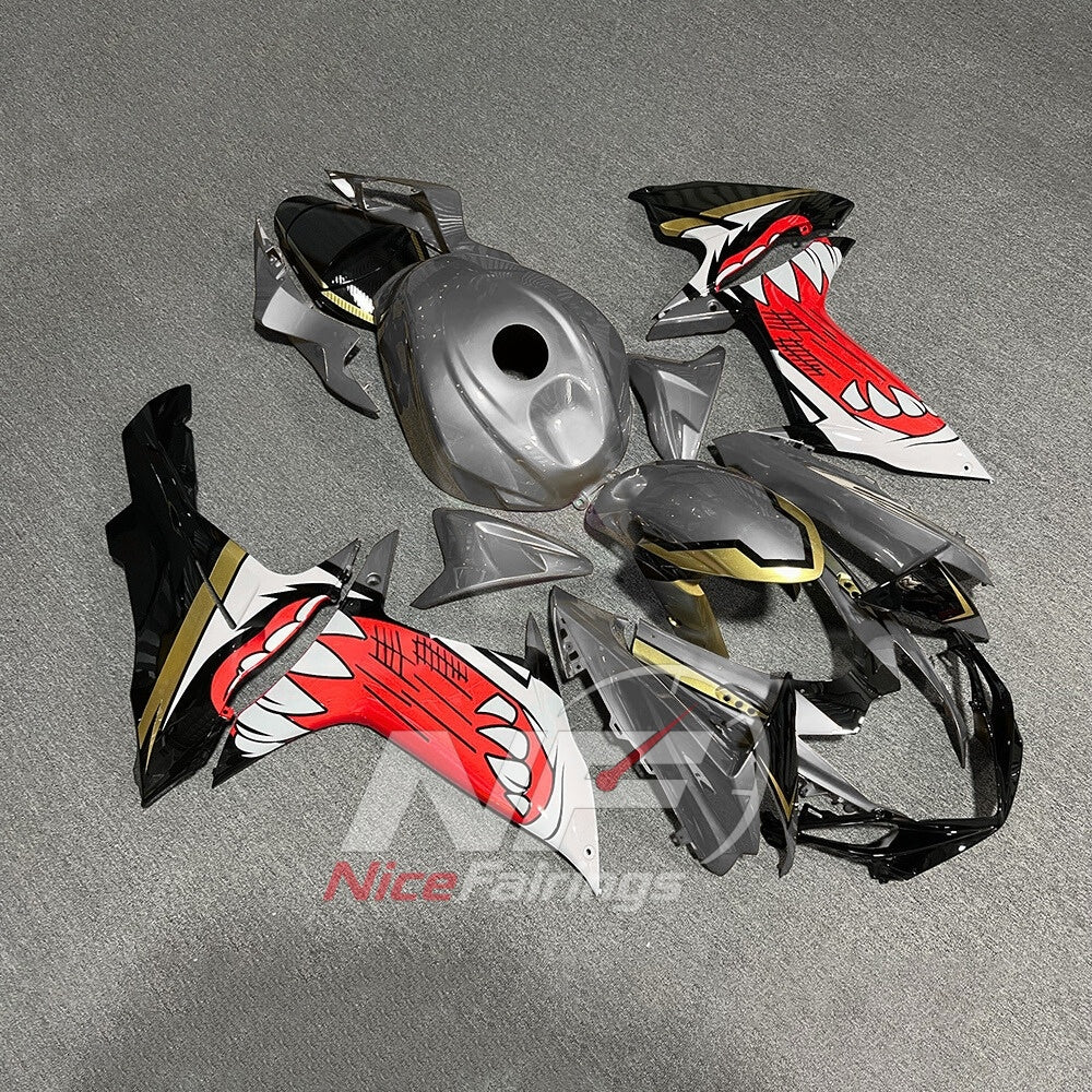 For Suzuki GSXR600 GSXR750 K11 2011-2016 Painted ABS Fairings White Black Complete Bodywork | NiceFairings - side angle image