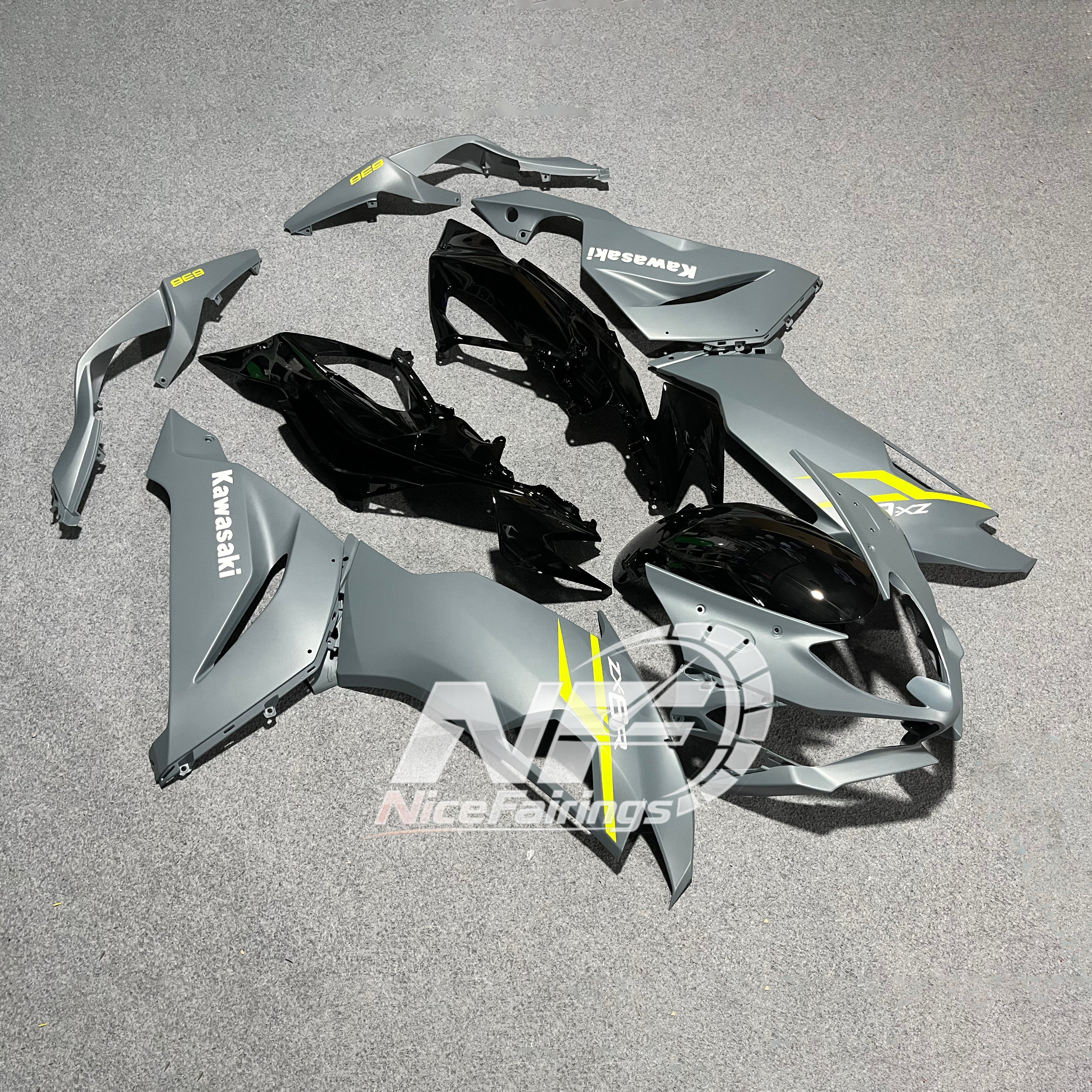Kawasaki ZX6R 636 2019-2023 ABS Fairing Kit Street Bodywork | NiceFairings - side angle image