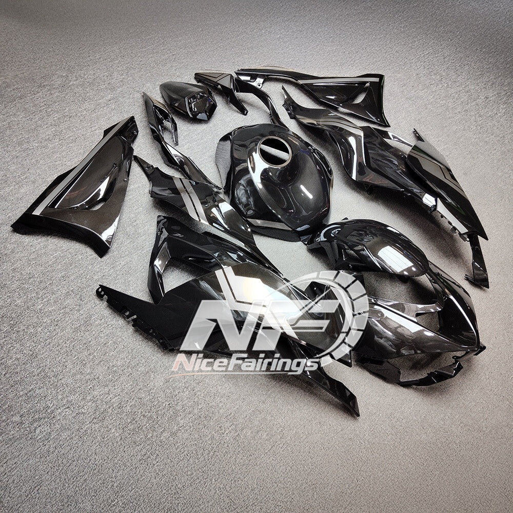 For Kawasaki ZX6R 636 2024-2025 Painted Motorcycle Bodywork Gloss White Tank Cover | NiceFairings - side angle image