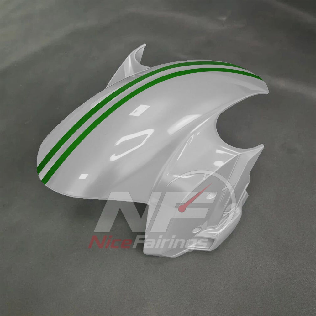 For BMW S1000RR 2025-2026 Green Black Custom Fairings with ABS Sportbike Plastics and Full Body Kit | NiceFairings - side angle image