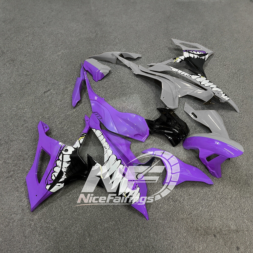 For BMW S1000RR 2019-2022 Pearl White Sportbike Fairings, Custom ABS Bodywork And Replacement Plastics | NiceFairings - side angle image