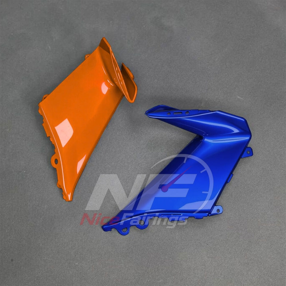 For BMW S1000RR 2025-2026 Orange Black ABS Body Kit with Street and Track Fairing Panels | NiceFairings - side angle image