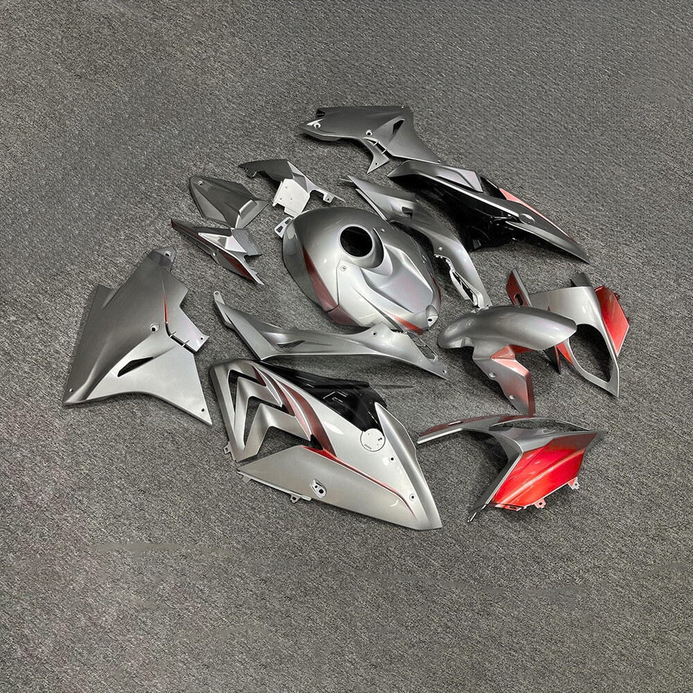 For BMW S1000RR 2017-2018 Grey Blue Tank Cover Edition Motorcycle Fairing Kit, Aftermarket ABS Body Panels | NiceFairings - side angle image