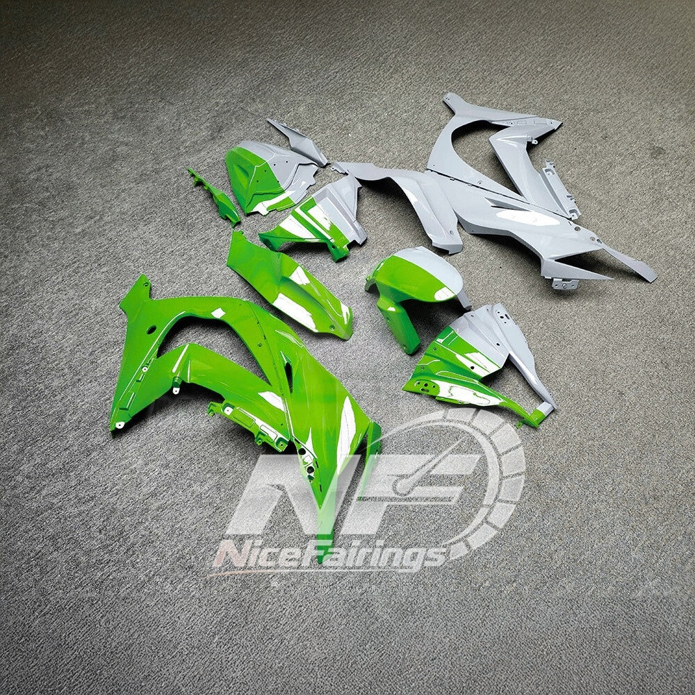 Ninja ZX10R 2011-2015 Custom Painted Replacement Plastics | NiceFairings - side angle image