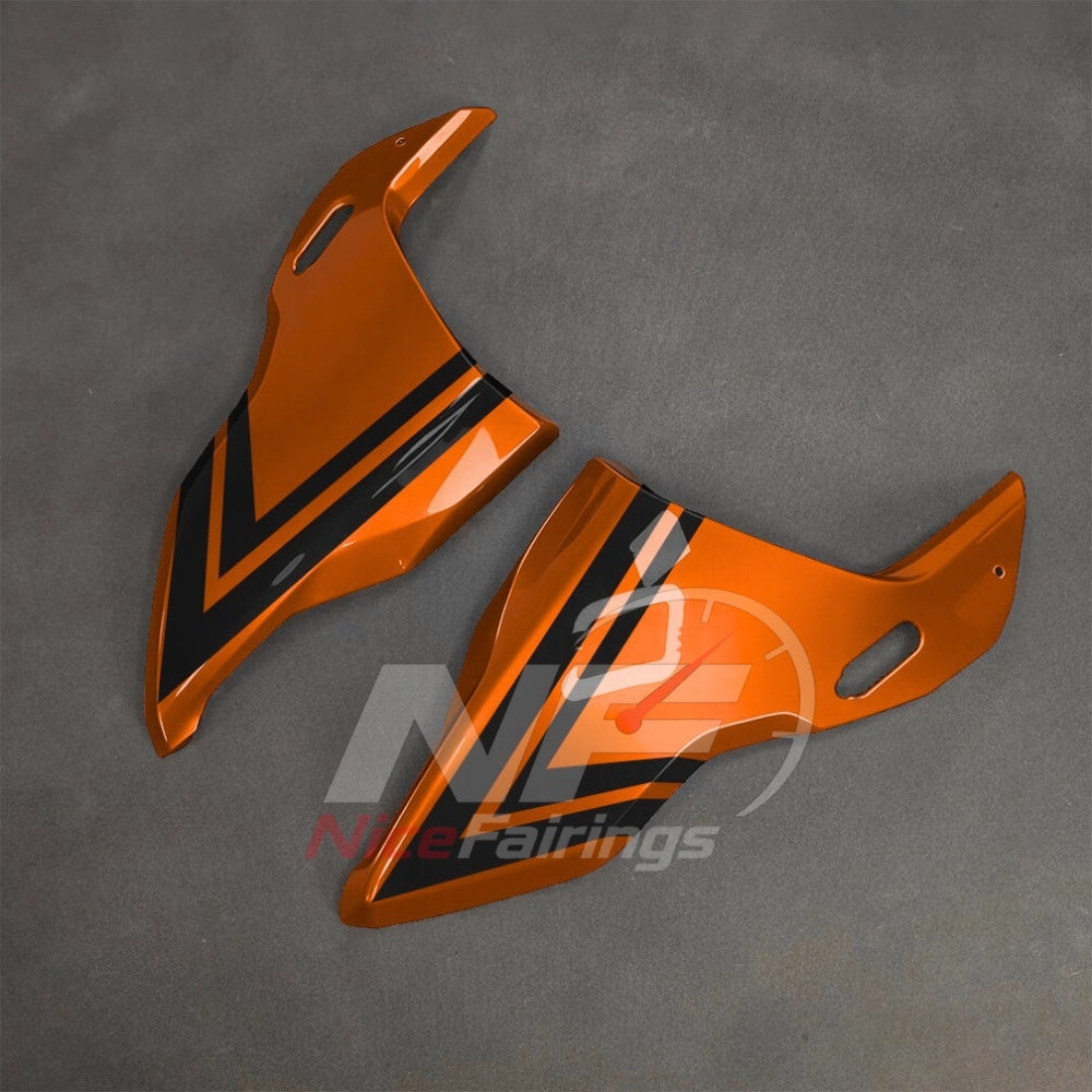 For BMW S1000RR 2025-2026 Orange Black Motorcycle Fairing Kit with Aftermarket Body Panels | NiceFairings - side angle image