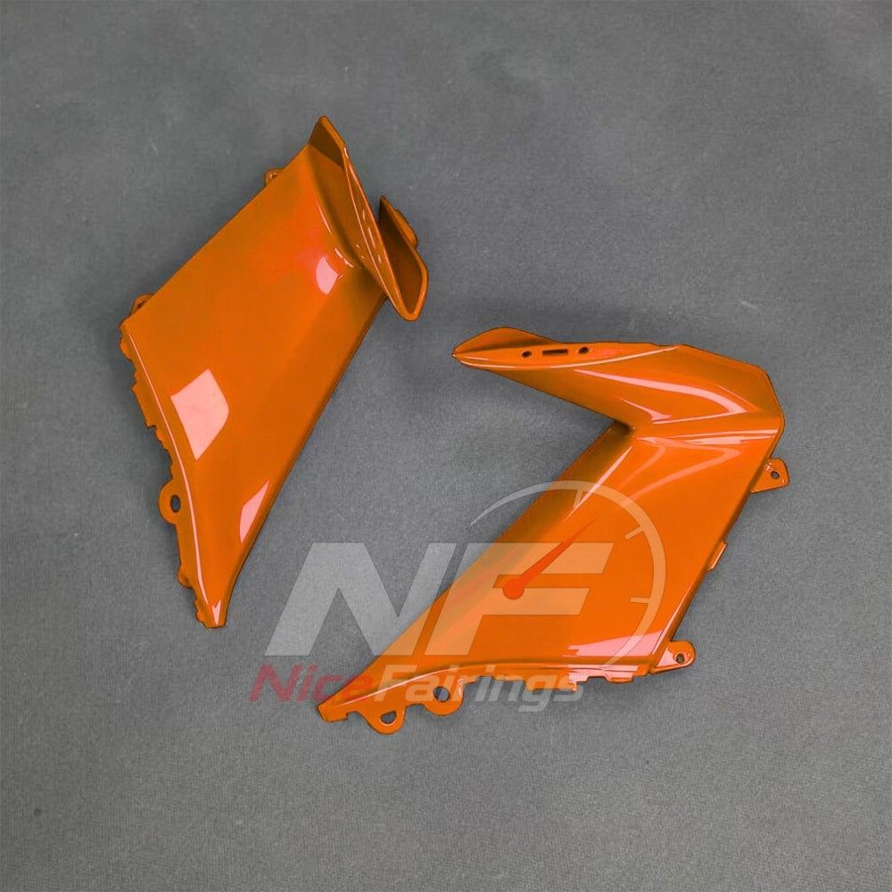 For BMW S1000RR 2025-2026 Orange Black Sportbike Fairing Set with Custom Painted Plastics | NiceFairings - side angle image