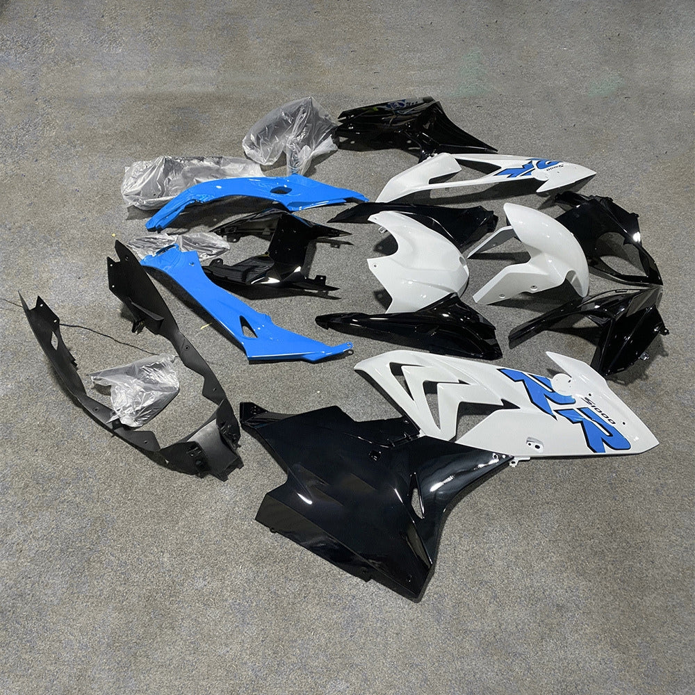 For BMW S1000RR 2017-2018 Orange Black Standard No Tank Cover Sportbike Fairings, Custom ABS Bodywork And Replacement Plastics | NiceFairings - side angle image
