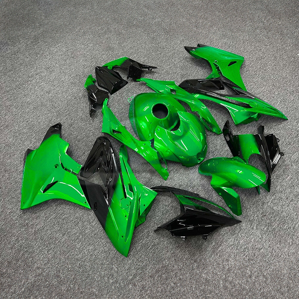 For BMW S1000RR 2017-2018 Tri Color Tank Cover Edition ABS Fairing Kit, Custom Painted Motorcycle Bodywork | NiceFairings - side angle image