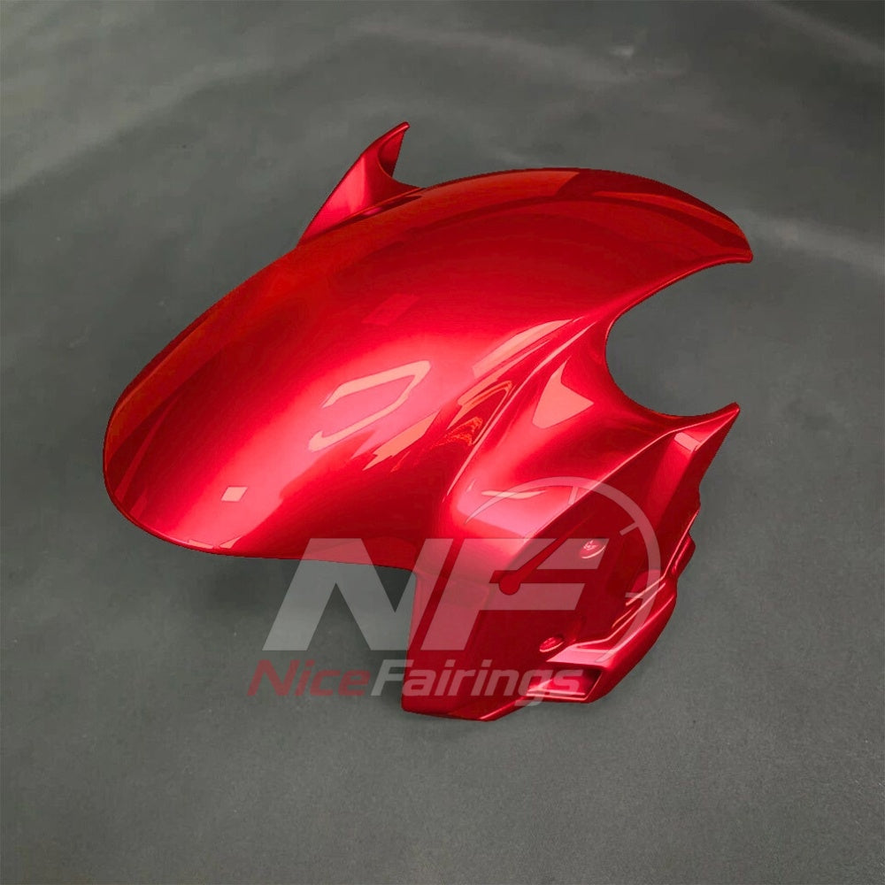 For BMW S1000RR 2025-2026 Red Black Sportbike Fairing Set with Custom Painted Plastics | NiceFairings - side angle image