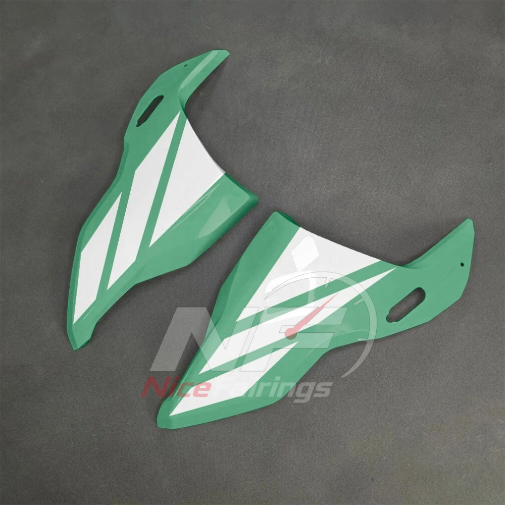 For BMW S1000RR 2025-2026 Green Black Sportbike Fairing Set with Custom Painted Plastics | NiceFairings - side angle image