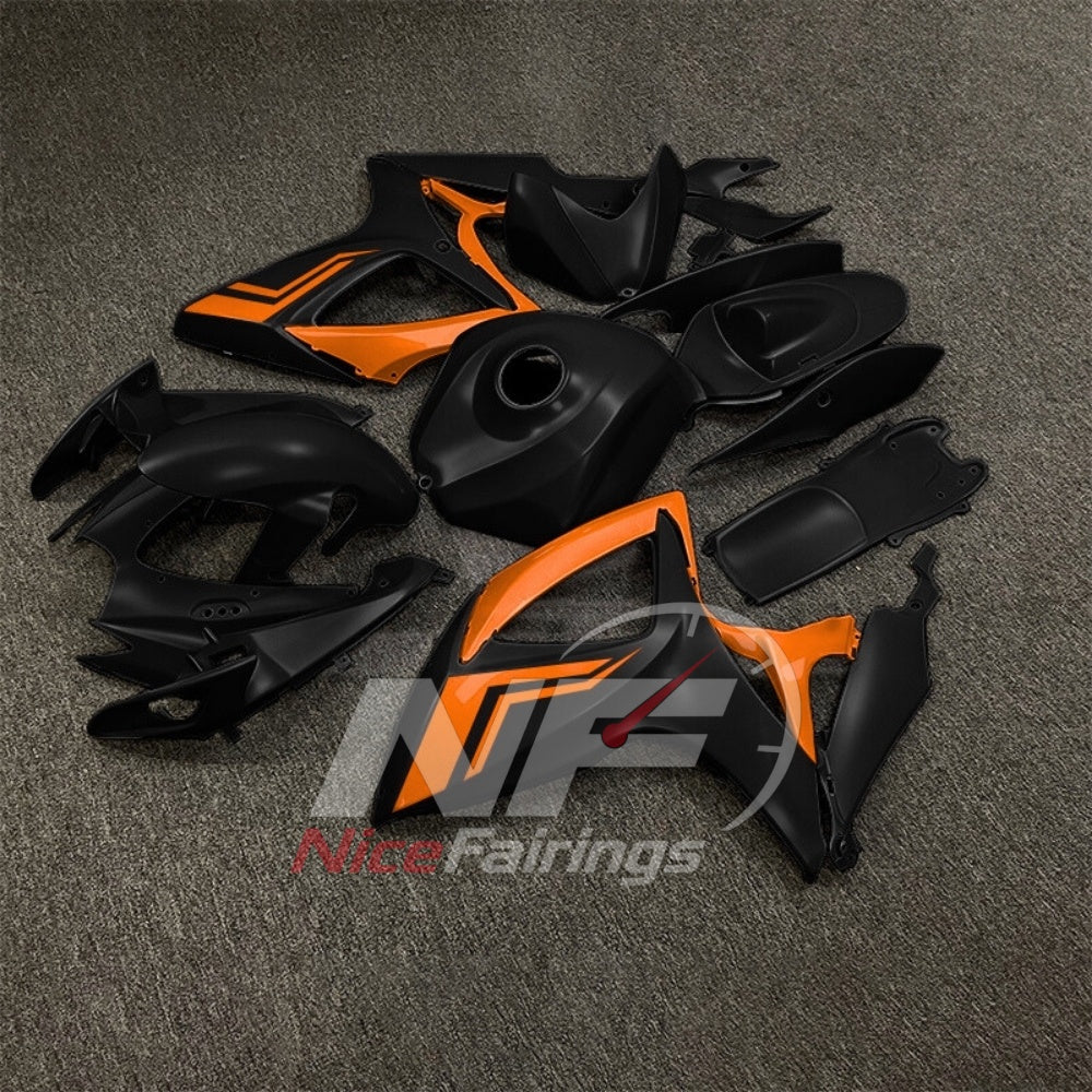 For Suzuki GSXR600 GSXR750 K6 2006-2007 Painted ABS Fairings Black Gray Complete Bodywork | NiceFairings - side angle image