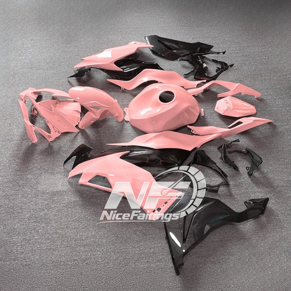 For Kawasaki Ninja ZX6R 636 2019-2023 Sportbike Plastics Green Black Premium Edition | NiceFairings - side angle image
