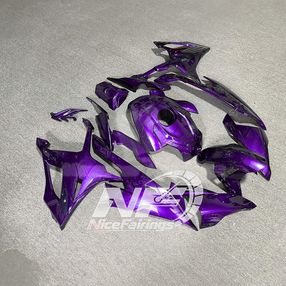 For BMW S1000RR 2019-2022 Tri Color Full Fairing Kit, Painted ABS Motorcycle Plastics | NiceFairings - side angle image
