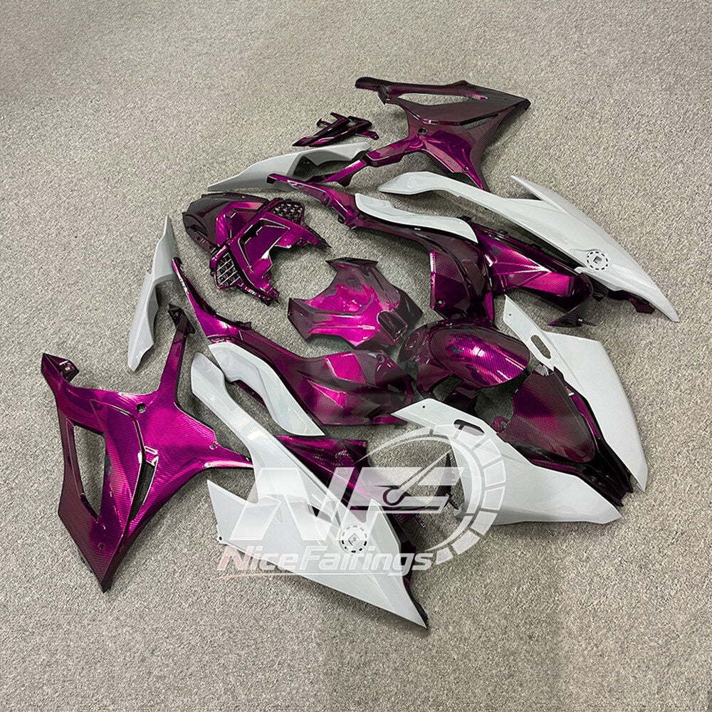 For BMW S1000RR 2019-2022 Grey Blue ABS Fairing Kit, Custom Painted Motorcycle Bodywork | NiceFairings - side angle image