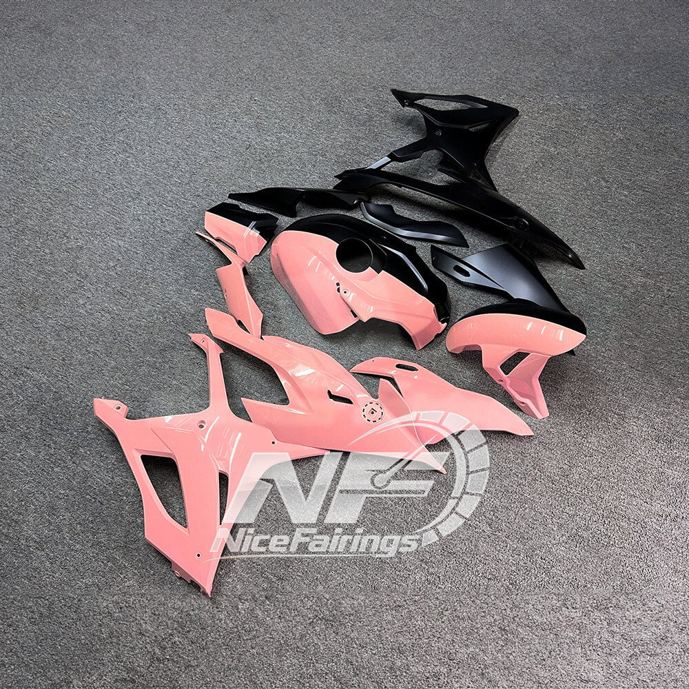 For BMW S1000RR 2019-2022 Gloss Black Custom Fairings, ABS Replacement Plastics Full Body Kit | NiceFairings - side angle image