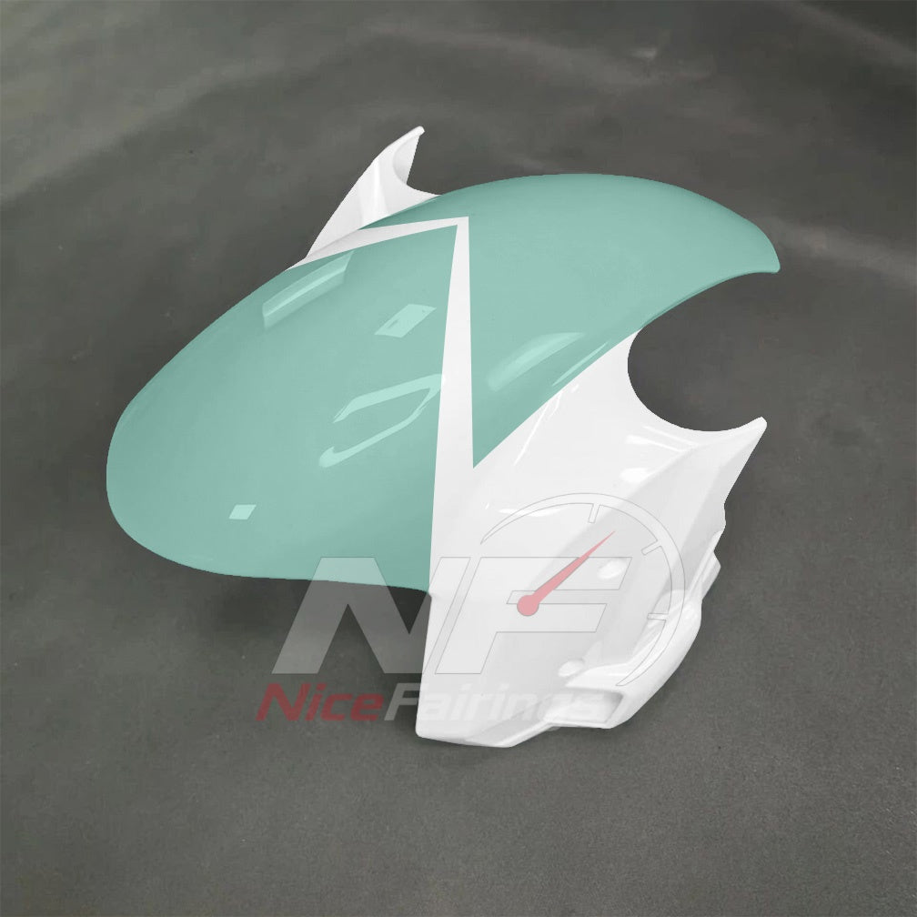 For BMW S1000RR 2025-2026 Teal Black Custom Fairings with ABS Sportbike Plastics and Full Body Kit | NiceFairings - side angle image