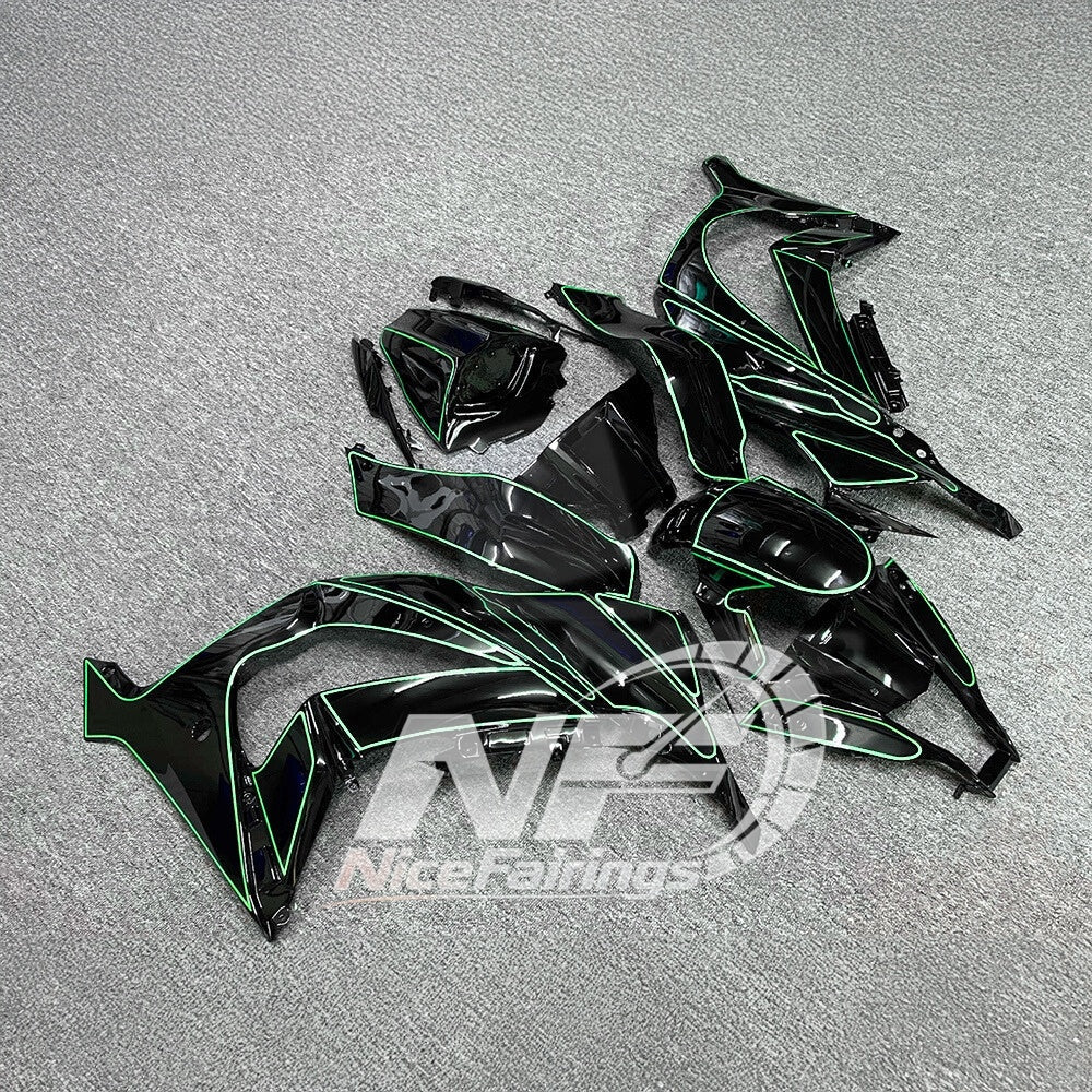 For KAWASAKI Ninja ZX10R 2011-2015 Custom Painted ABS Fairing Kit | NiceFairings - side angle image