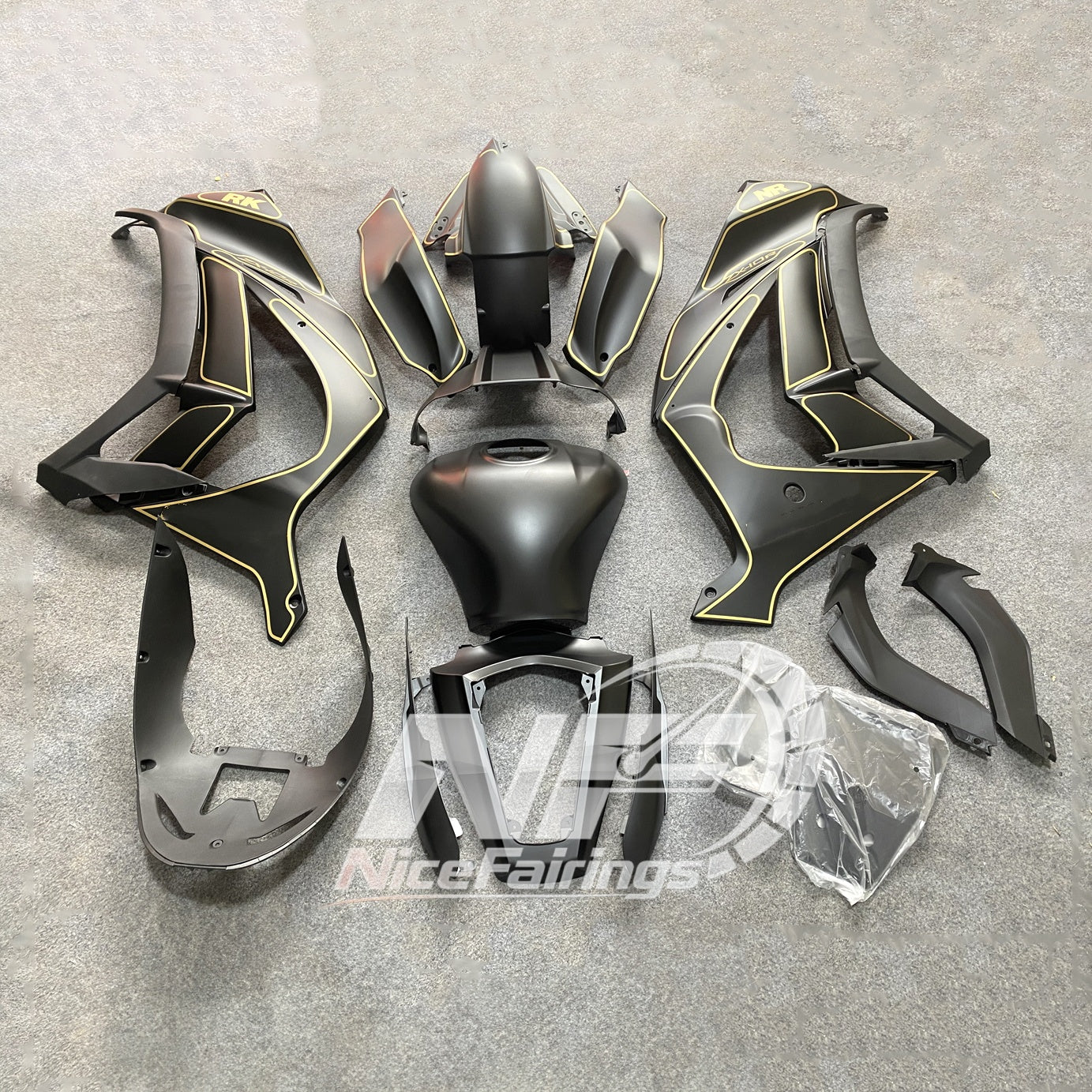 For Ninja ZX10R 2011-2015 Full Motorcycle Bodywork Kit | NiceFairings - side angle image