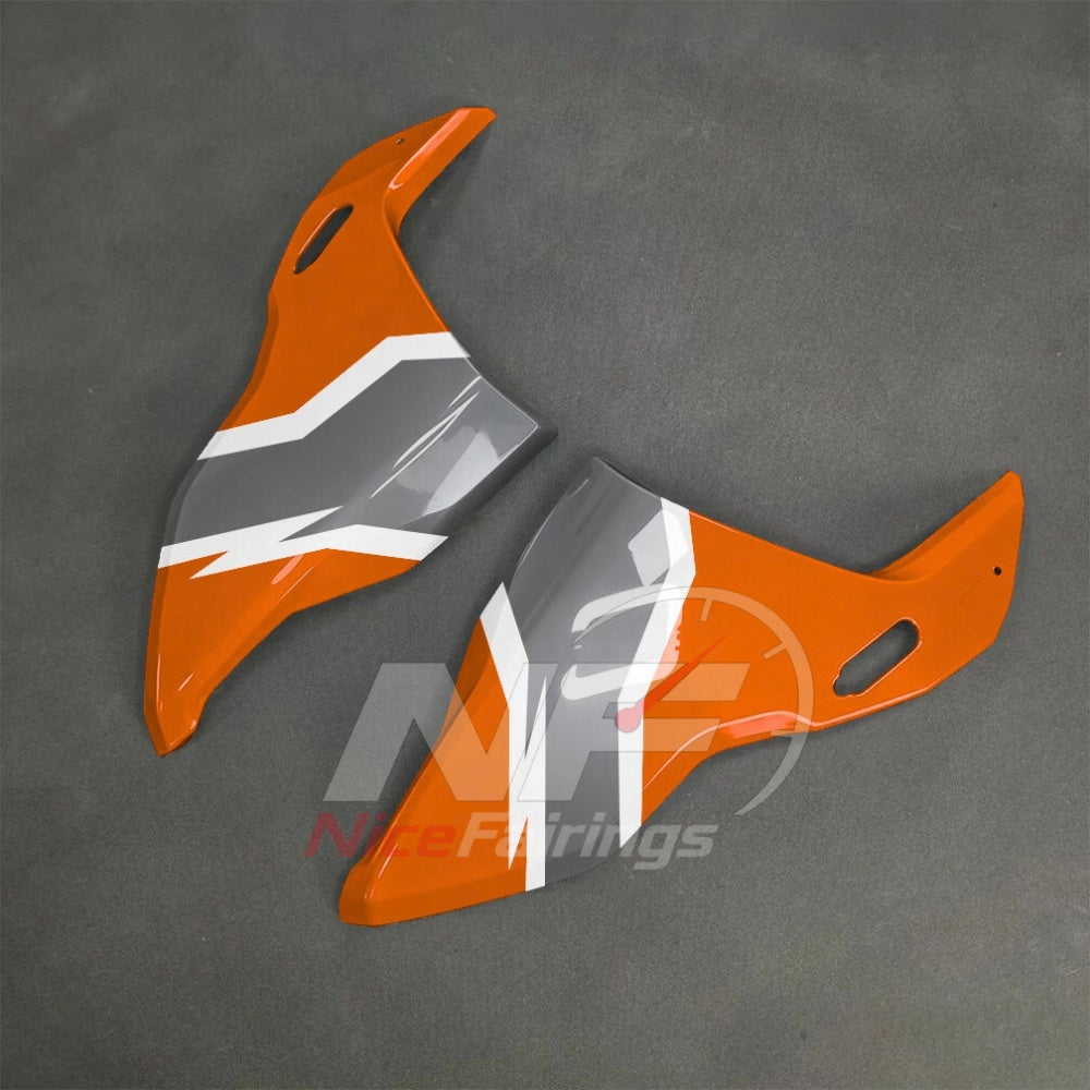For BMW S1000RR 2025-2026 Orange Black ABS Body Kit with Street and Track Fairing Panels | NiceFairings - side angle image