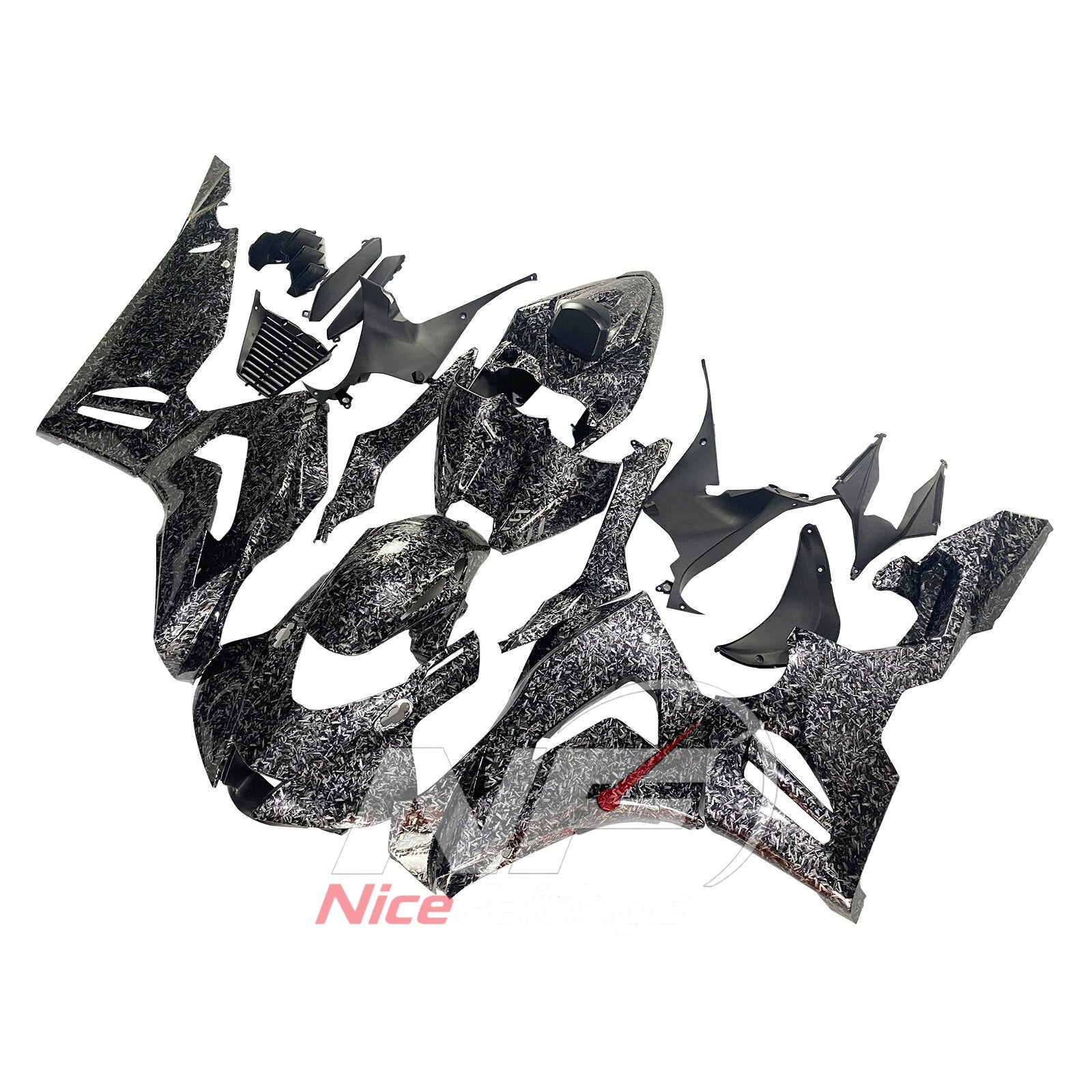 Carbon Black White ABS fairing kit for Honda CBR1000RR-R 2020-2023, design A04-P04 - image 3