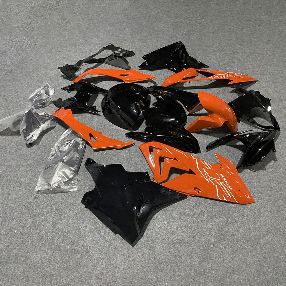 For BMW S1000RR 2017-2018 White Red Tank Cover Edition Motorcycle Fairing Kit, Aftermarket ABS Body Panels | NiceFairings - side angle image