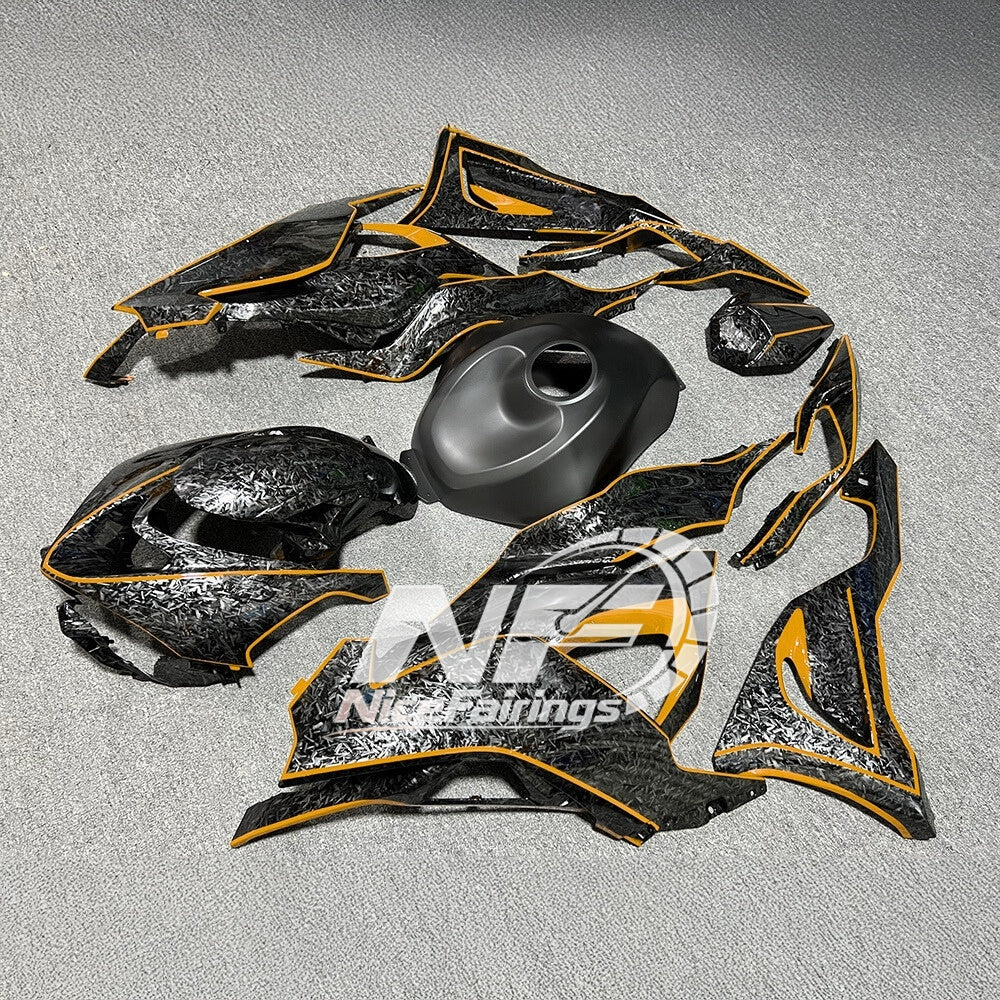 For Kawasaki Ninja ZX-6R 636 2024-2025 Custom Fairings Lime Green Signature Edition | NiceFairings - side angle image