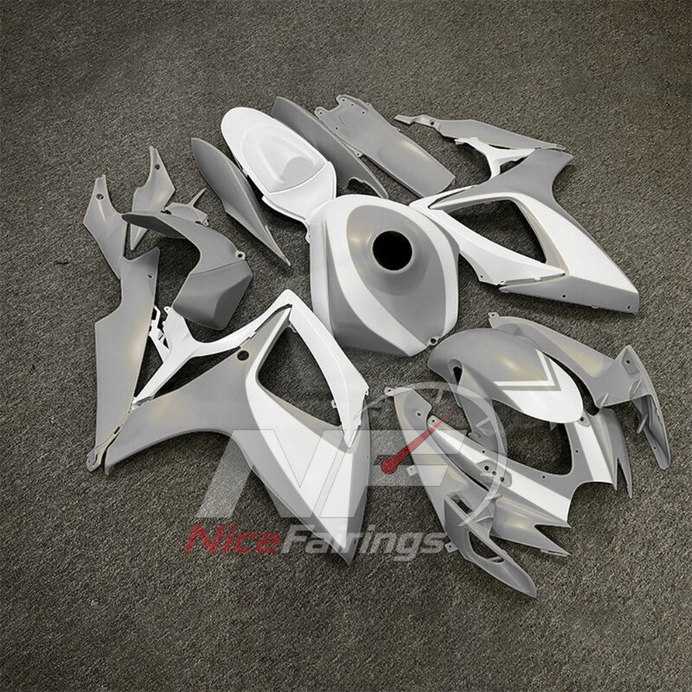 For Suzuki GSXR600 GSXR750 K6 2006-2007 ABS Fairing Kit Gray Painted Bodywork | NiceFairings - side angle image
