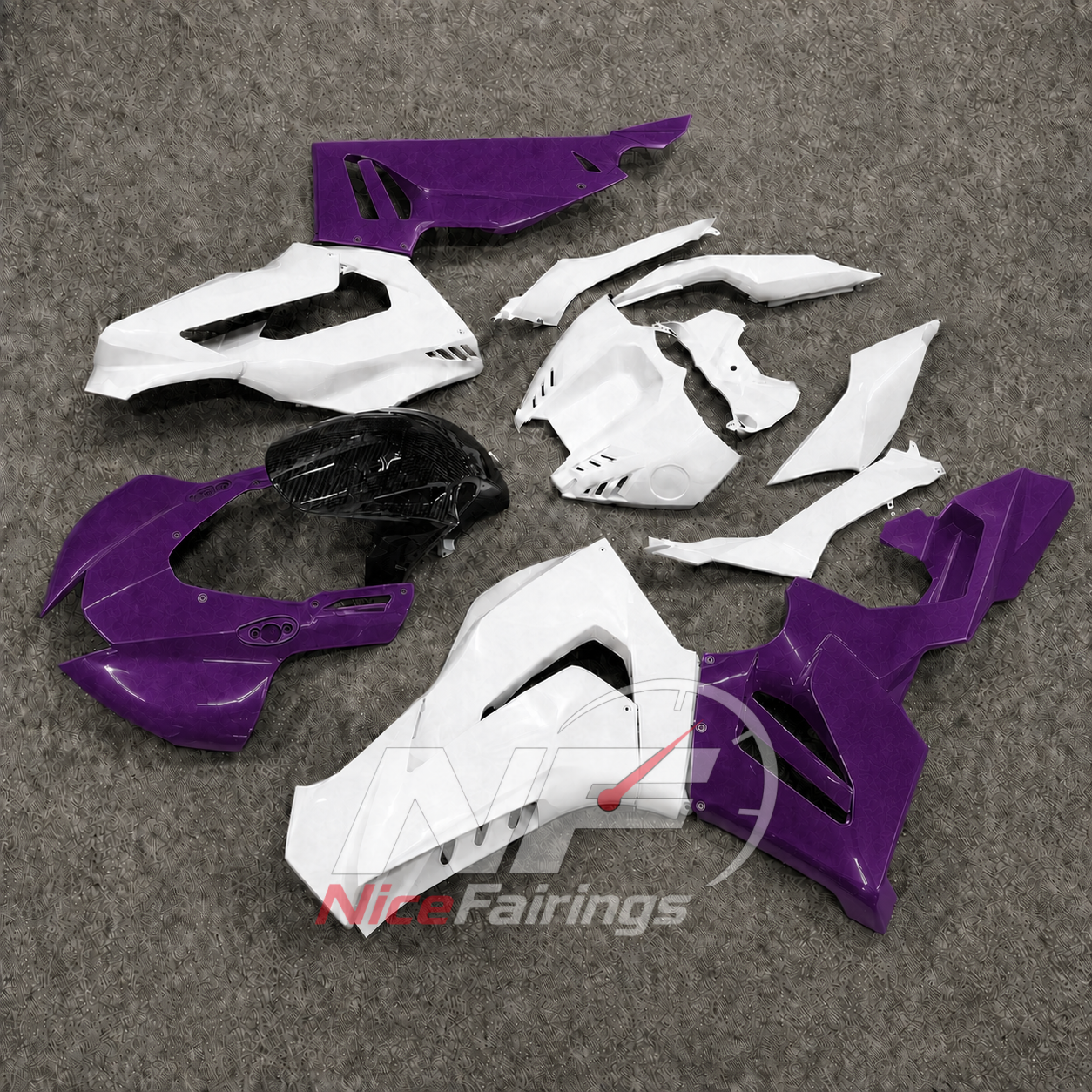 Purple White ABS fairing kit for Honda CBR1000RR-R 2020-2023, design D29-P04 - image 3