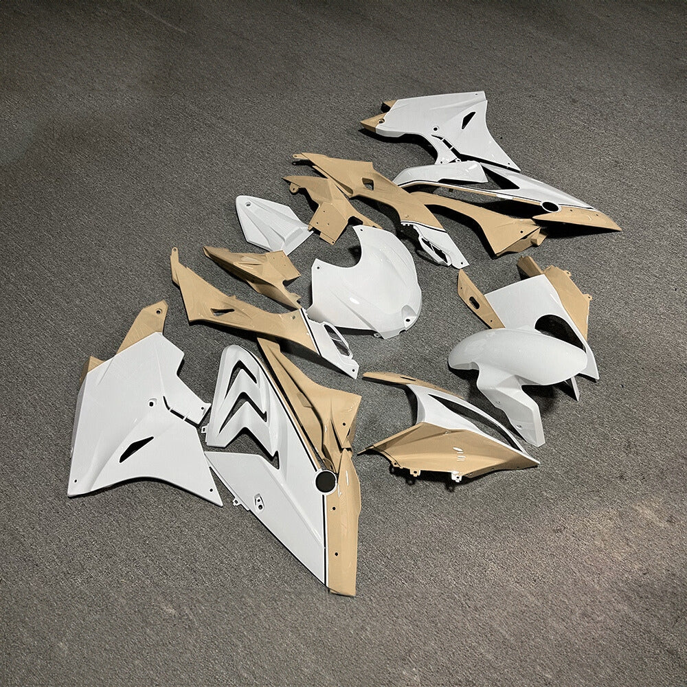 For BMW S1000RR 2017-2018 Grey Blue Standard No Tank Cover Motorcycle Fairing Kit, Aftermarket ABS Body Panels | NiceFairings - side angle image